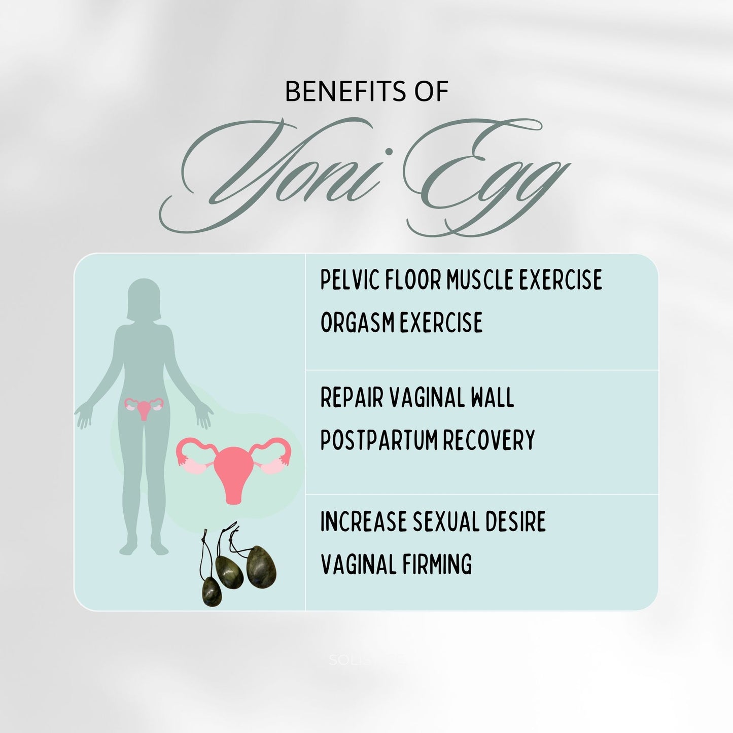 Green Jade Yoni Egg Set – 3 Piece Drilled Yoni Eggs – Natural Healing Crystal – Kegel Exercise Pelvic Floor Strengthening